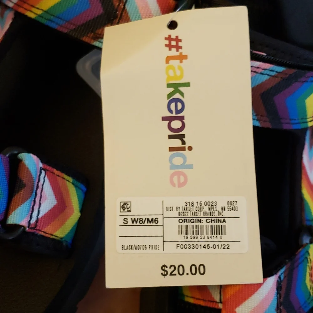 GLSEN Pride Black Adult Adventure Size 8 Women's or Men's 6 - Picture 4 of 7